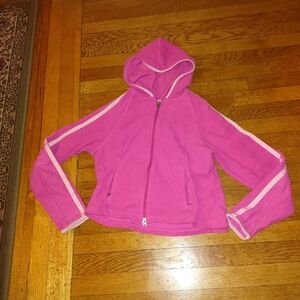 Pink Prospirit athletic jacket with white stripes size small